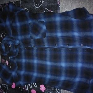 Forever 21 Navy and Black Plaid Shirt